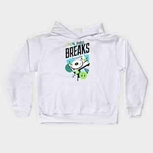BREAKBEAT  - Retro Breaks Y2K (black/blue/green) Kids Hoodie